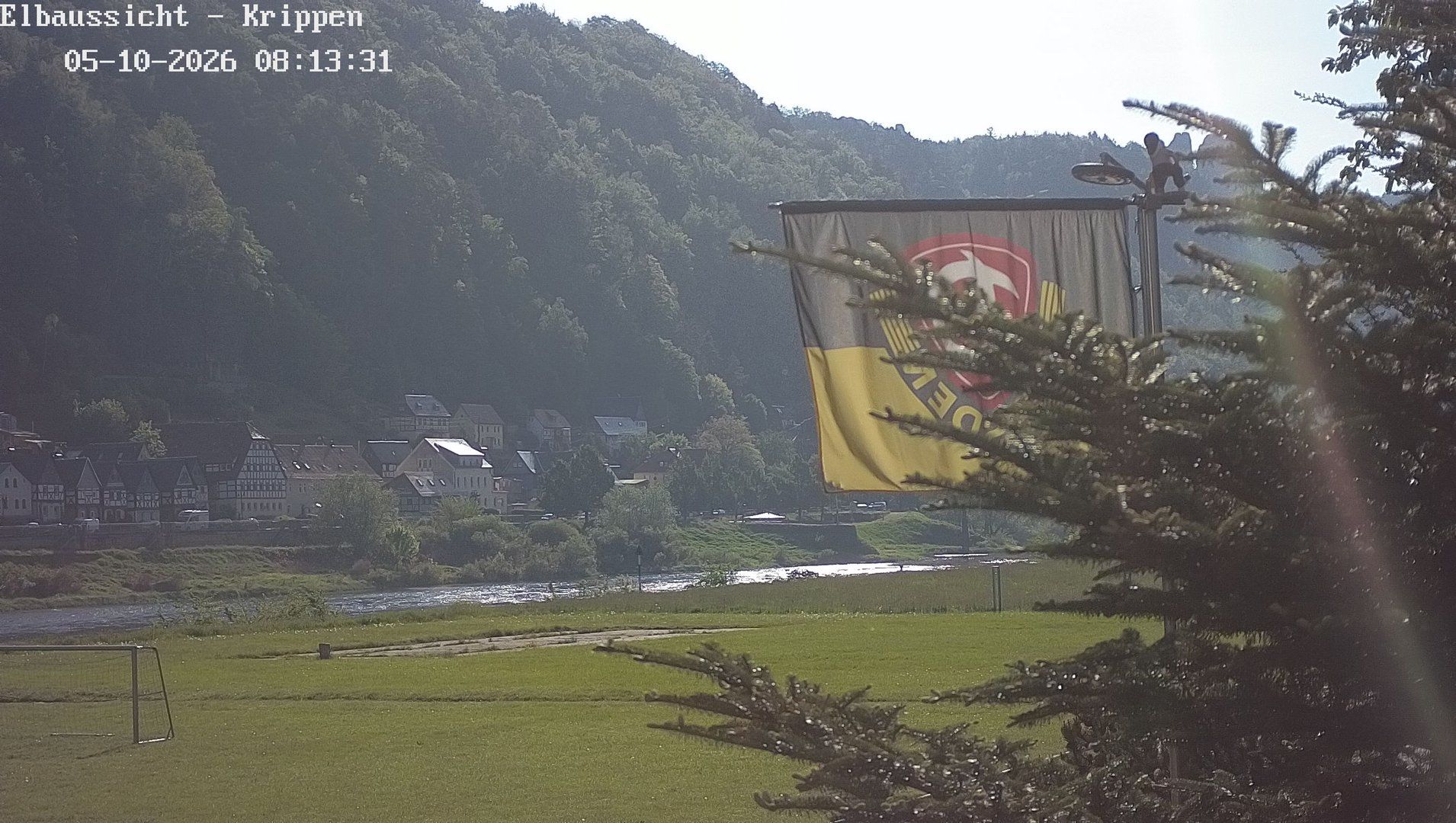 Traffic Cam Bad Schandau: 2. Live - Webcam der Elbaussicht- Krippen in - Sächsische Schweiz