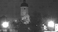 Rehbach: Wetterbild aus Leipzig − Richtung Dorfkirche