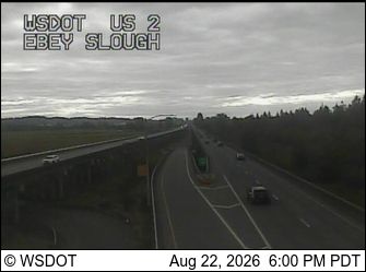 Traffic Cam Mill Creek: US 2 at MP 2: Ebey Slough