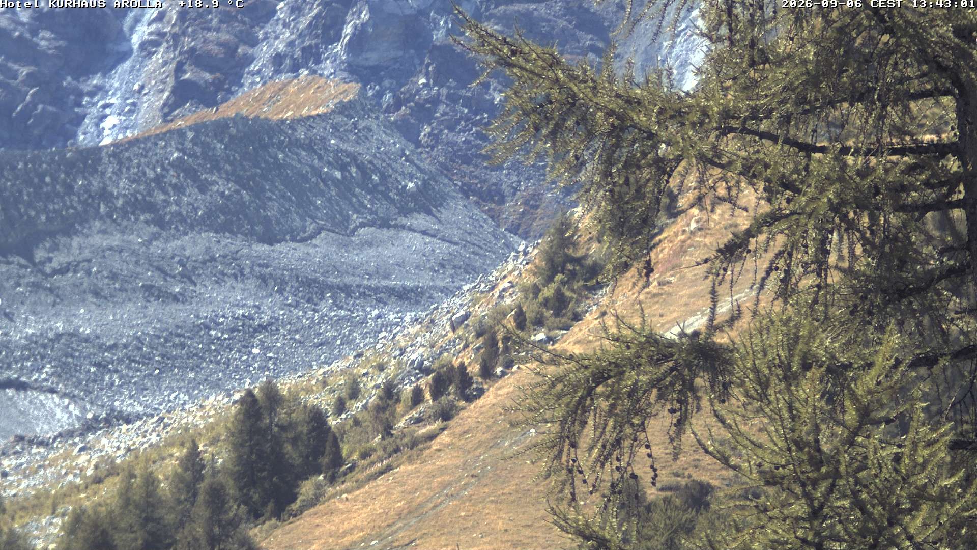 Evolène › Süden: Grand Hotel And Kurhaus - Valais, Suisse: Arolla, piste des Fontanesses