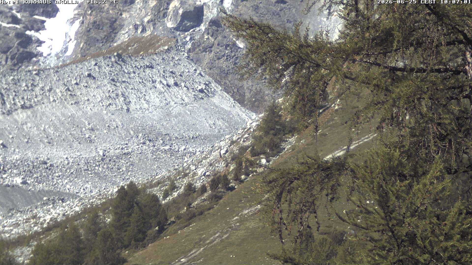 Evolène › Süden: Grand Hotel And Kurhaus - Valais, Suisse: Arolla, piste des Fontanesses