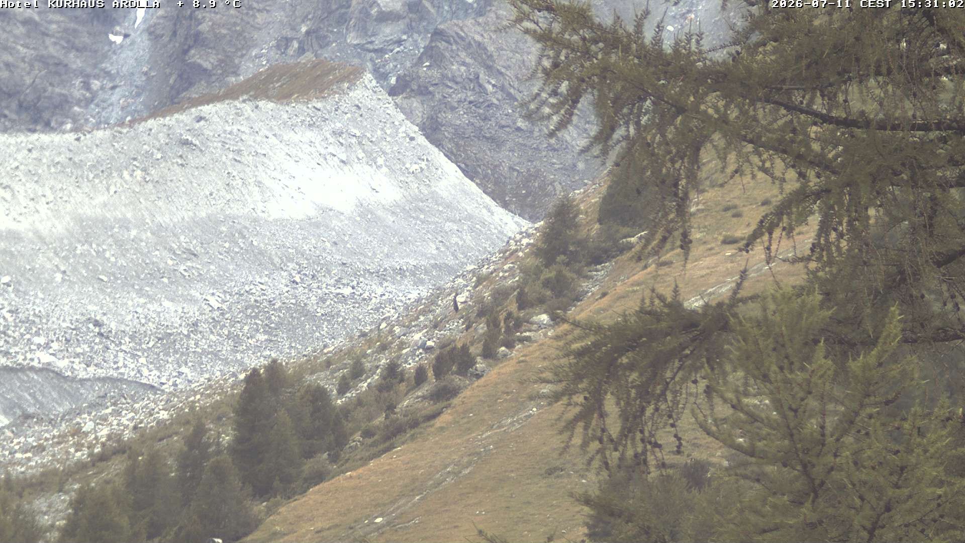 Evolène › Süden: Grand Hotel And Kurhaus - Valais, Suisse: Arolla, piste des Fontanesses