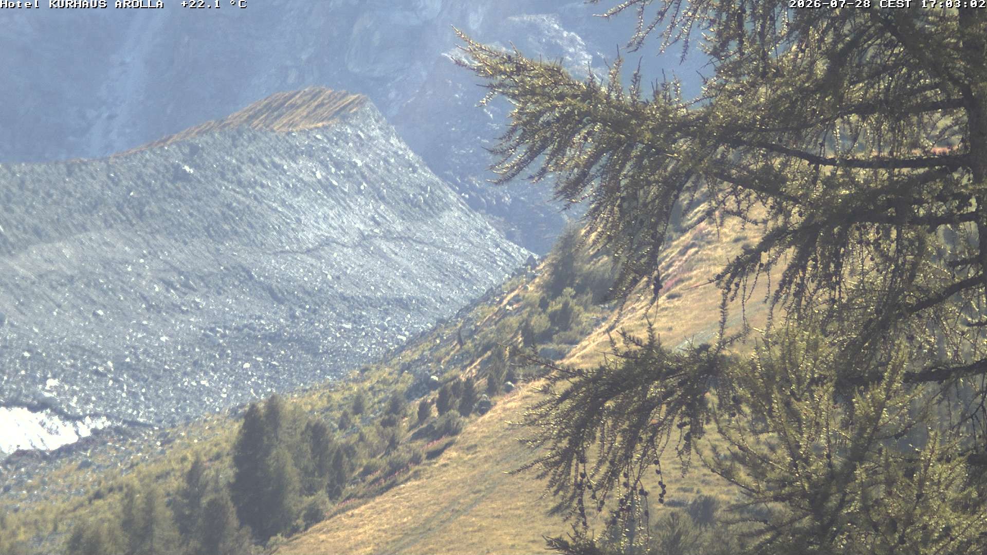 Evolène › Süden: Grand Hotel And Kurhaus - Valais, Suisse: Arolla, piste des Fontanesses