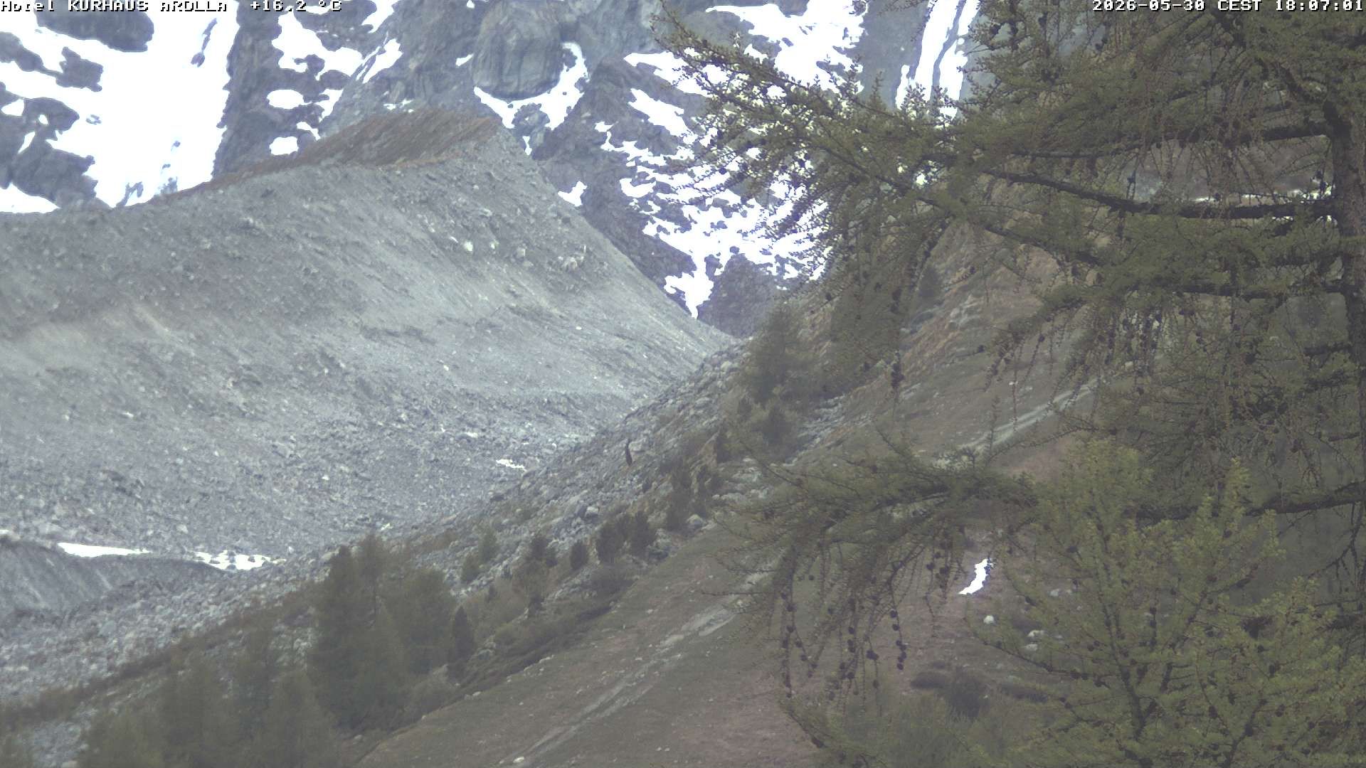 Evolène › Süden: Grand Hotel And Kurhaus - Valais, Suisse: Arolla, piste des Fontanesses