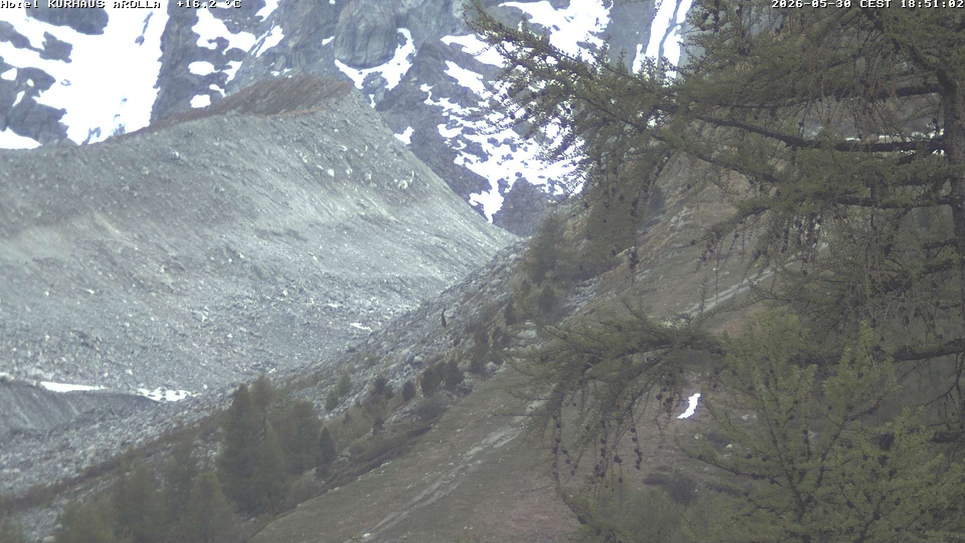 Evolène › Süden: Grand Hotel And Kurhaus - Valais, Suisse: Arolla, piste des Fontanesses