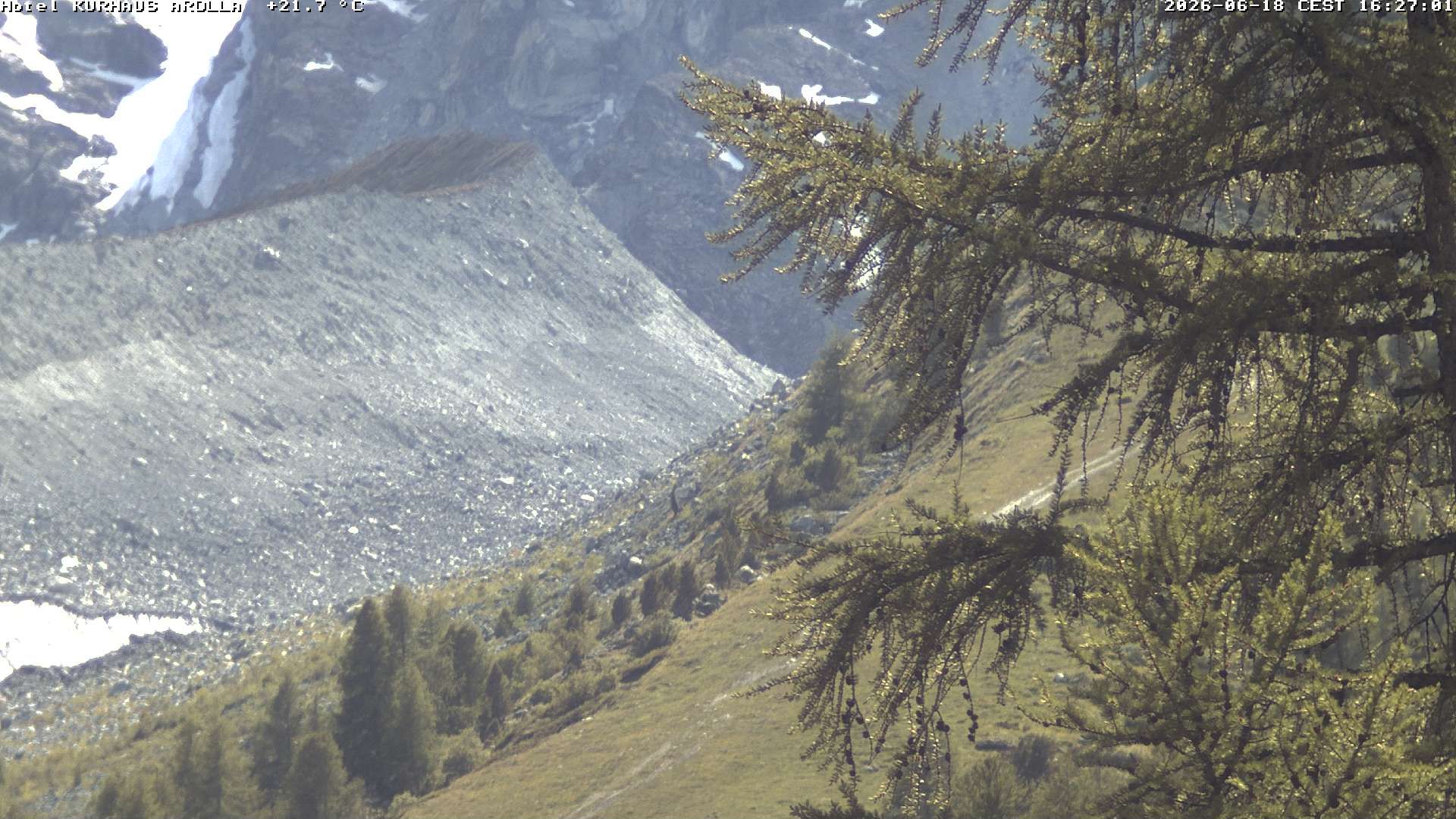 Evolène › Süden: Grand Hotel And Kurhaus - Valais, Suisse: Arolla, piste des Fontanesses