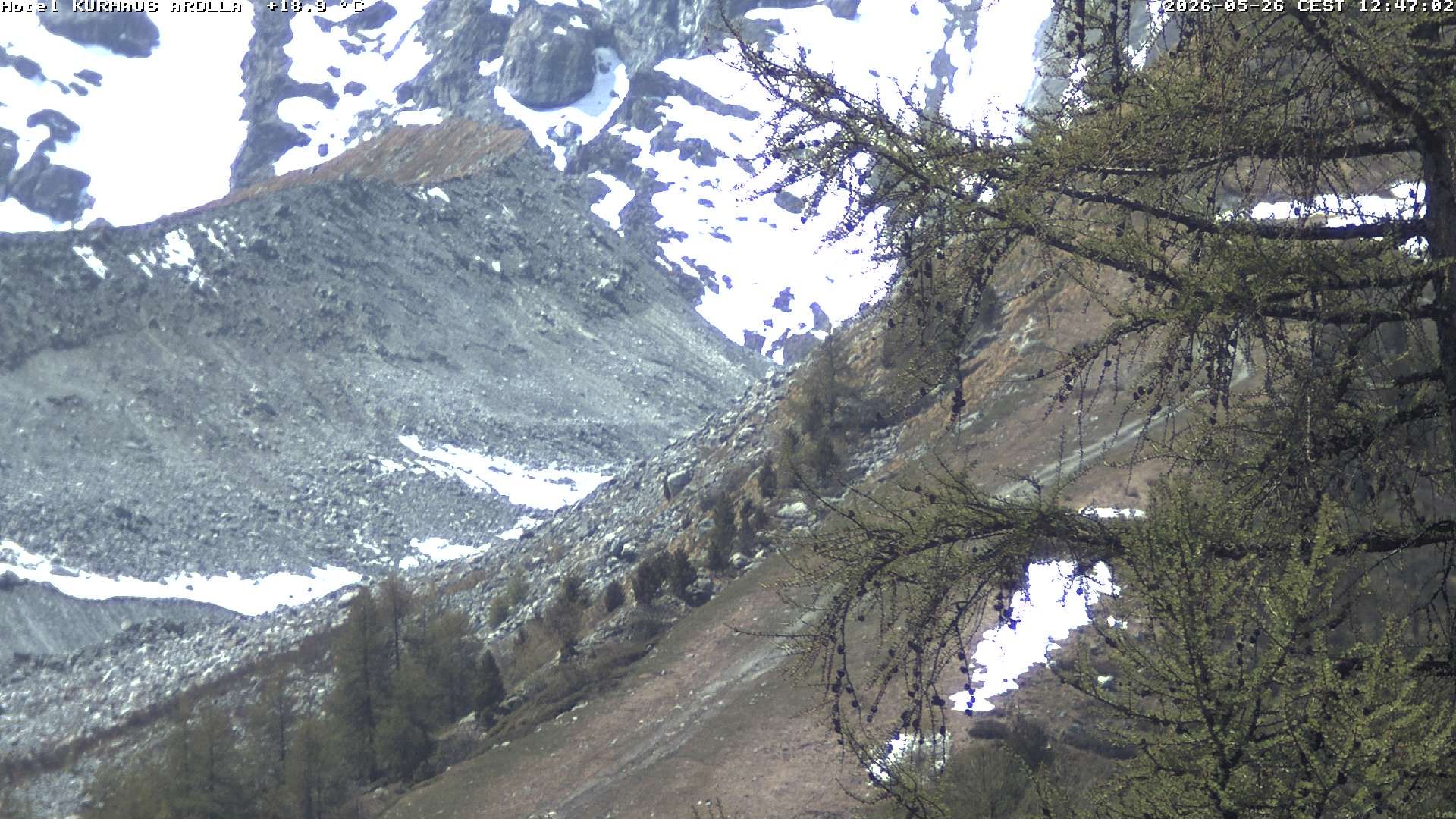 Evolène › Süden: Grand Hotel And Kurhaus - Valais, Suisse: Arolla, piste des Fontanesses