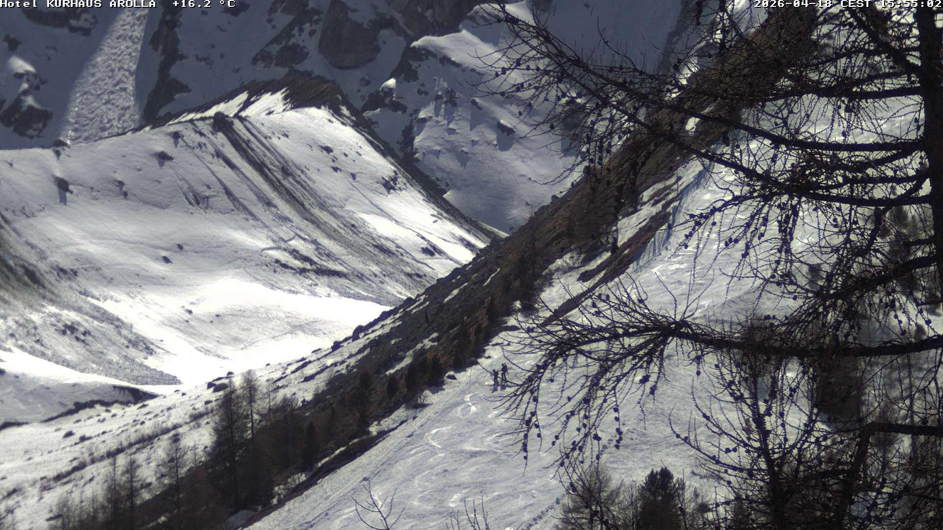 Evolène › Süden: Grand Hotel And Kurhaus - Valais, Suisse: Arolla, piste des Fontanesses
