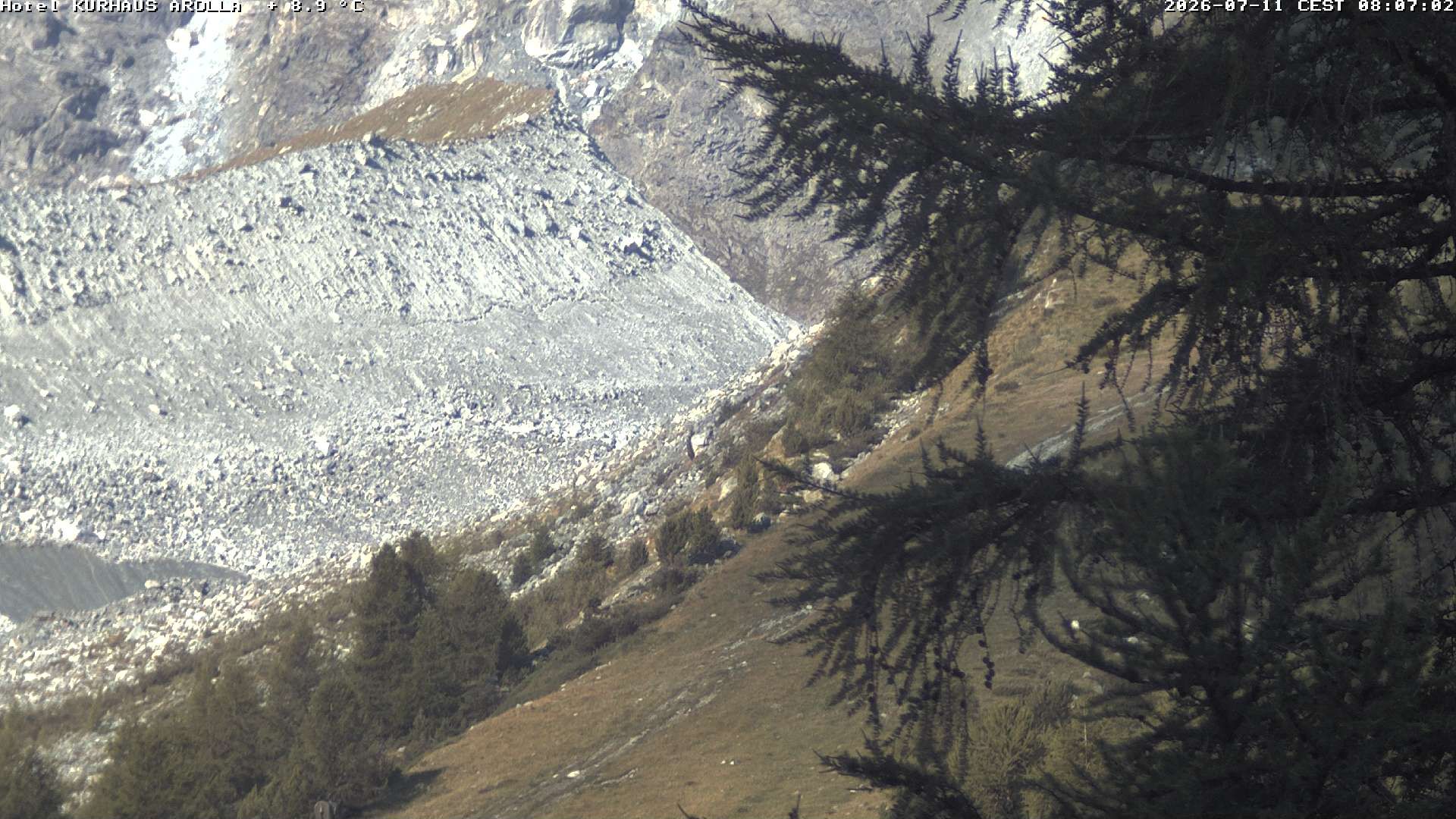 Evolène › Süden: Grand Hotel And Kurhaus - Valais, Suisse: Arolla, piste des Fontanesses