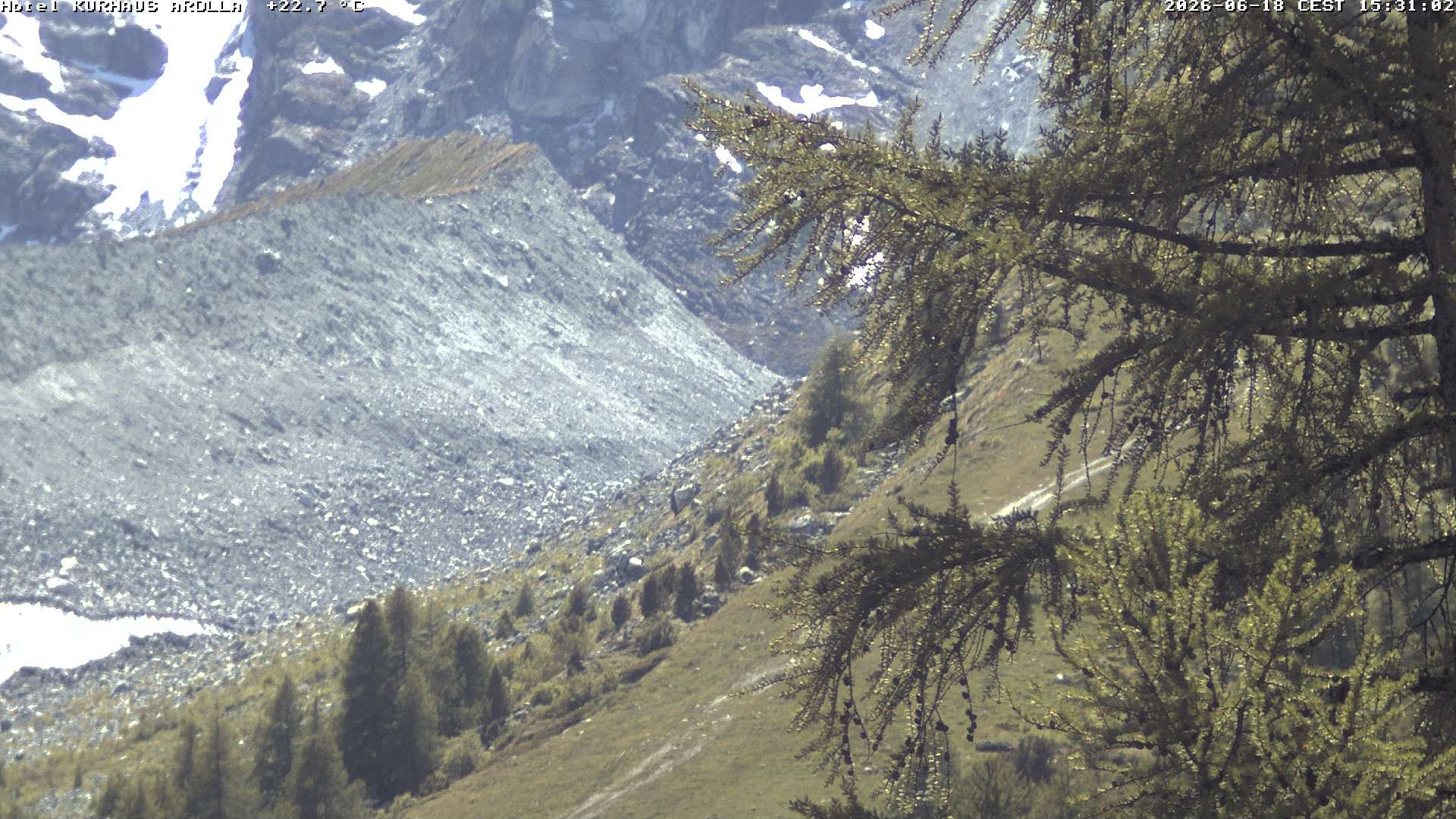 Evolène › Süden: Grand Hotel And Kurhaus - Valais, Suisse: Arolla, piste des Fontanesses