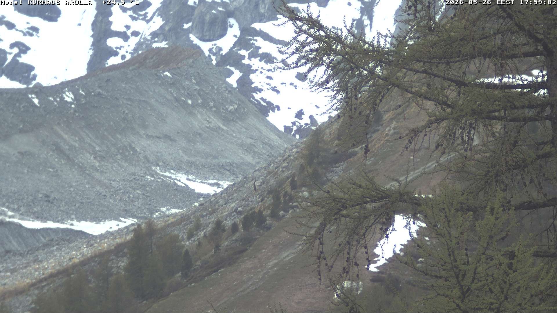 Evolène › Süden: Grand Hotel And Kurhaus - Valais, Suisse: Arolla, piste des Fontanesses