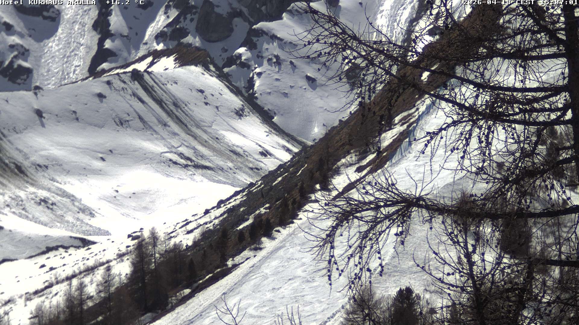 Evolène › Süden: Grand Hotel And Kurhaus - Valais, Suisse: Arolla, piste des Fontanesses
