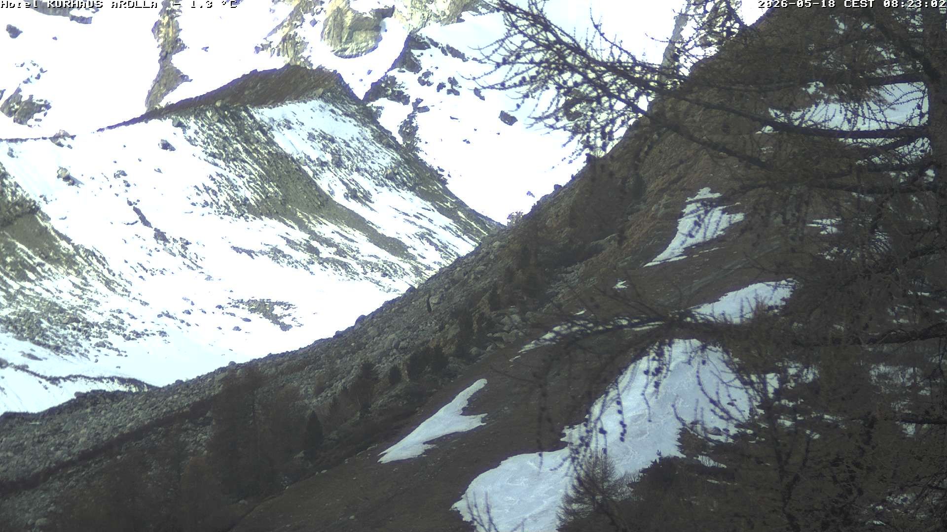 Evolène › Süden: Grand Hotel And Kurhaus - Valais, Suisse: Arolla, piste des Fontanesses
