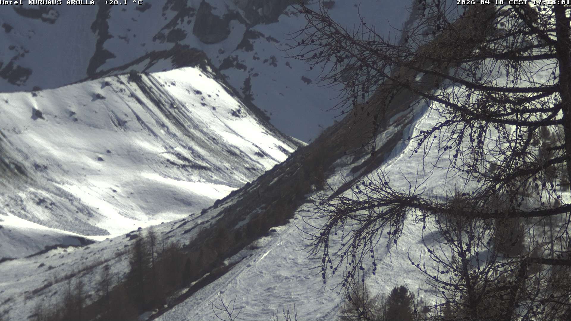 Evolène › Süden: Grand Hotel And Kurhaus - Valais, Suisse: Arolla, piste des Fontanesses