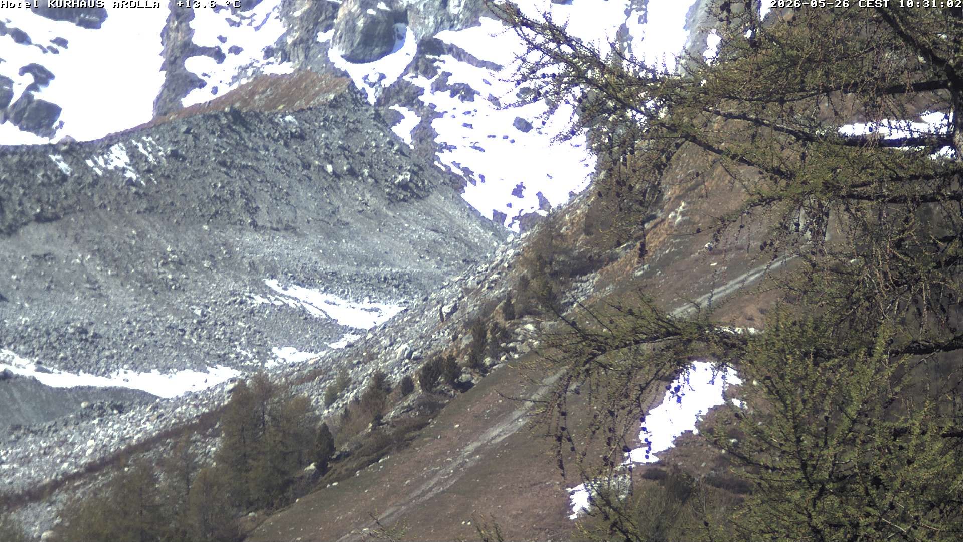 Evolène › Süden: Grand Hotel And Kurhaus - Valais, Suisse: Arolla, piste des Fontanesses