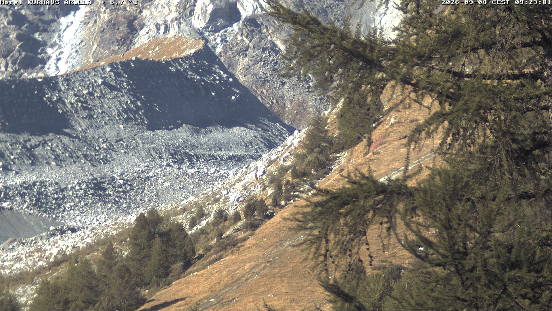 Evolène › Süden: Grand Hotel And Kurhaus - Valais, Suisse: Arolla, piste des Fontanesses