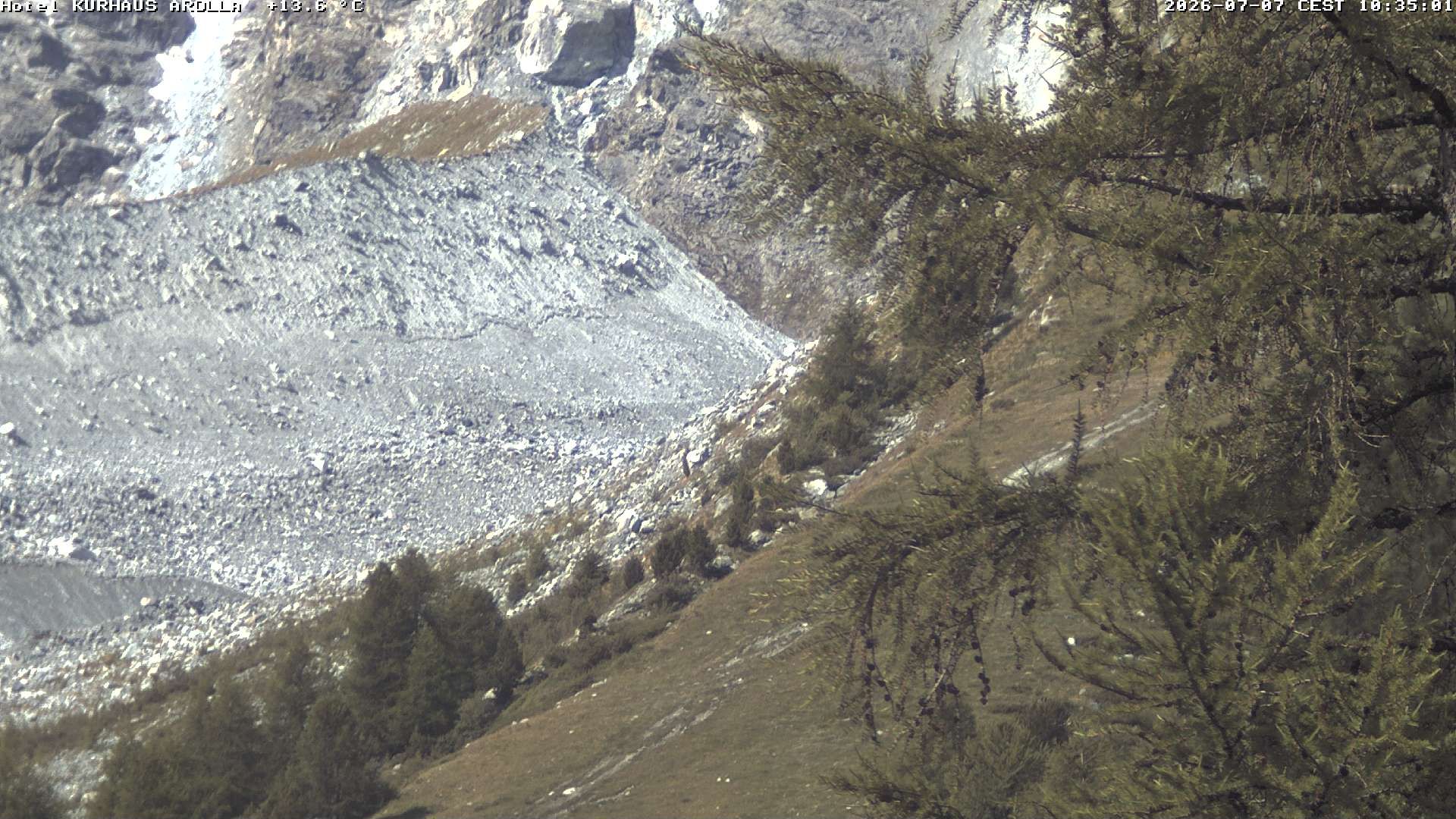 Evolène › Süden: Grand Hotel And Kurhaus - Valais, Suisse: Arolla, piste des Fontanesses