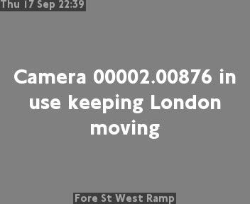 Traffic Cam London Borough of Haringey: Fore St West Ramp