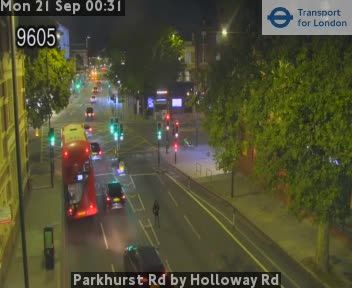 Traffic Cam North Cheam: Parkhurst Rd by Holloway Rd