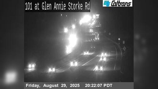 Traffic Cam Isla Vista › South: US-101 : Glen Annie Rd - Storke Rd