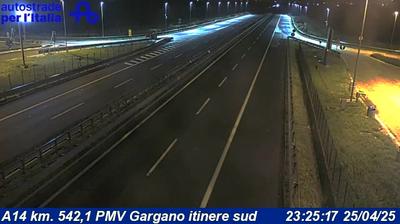 Preview delle webcam di San Severo: A14 km. 542,1 PMV Gargano itinere sud