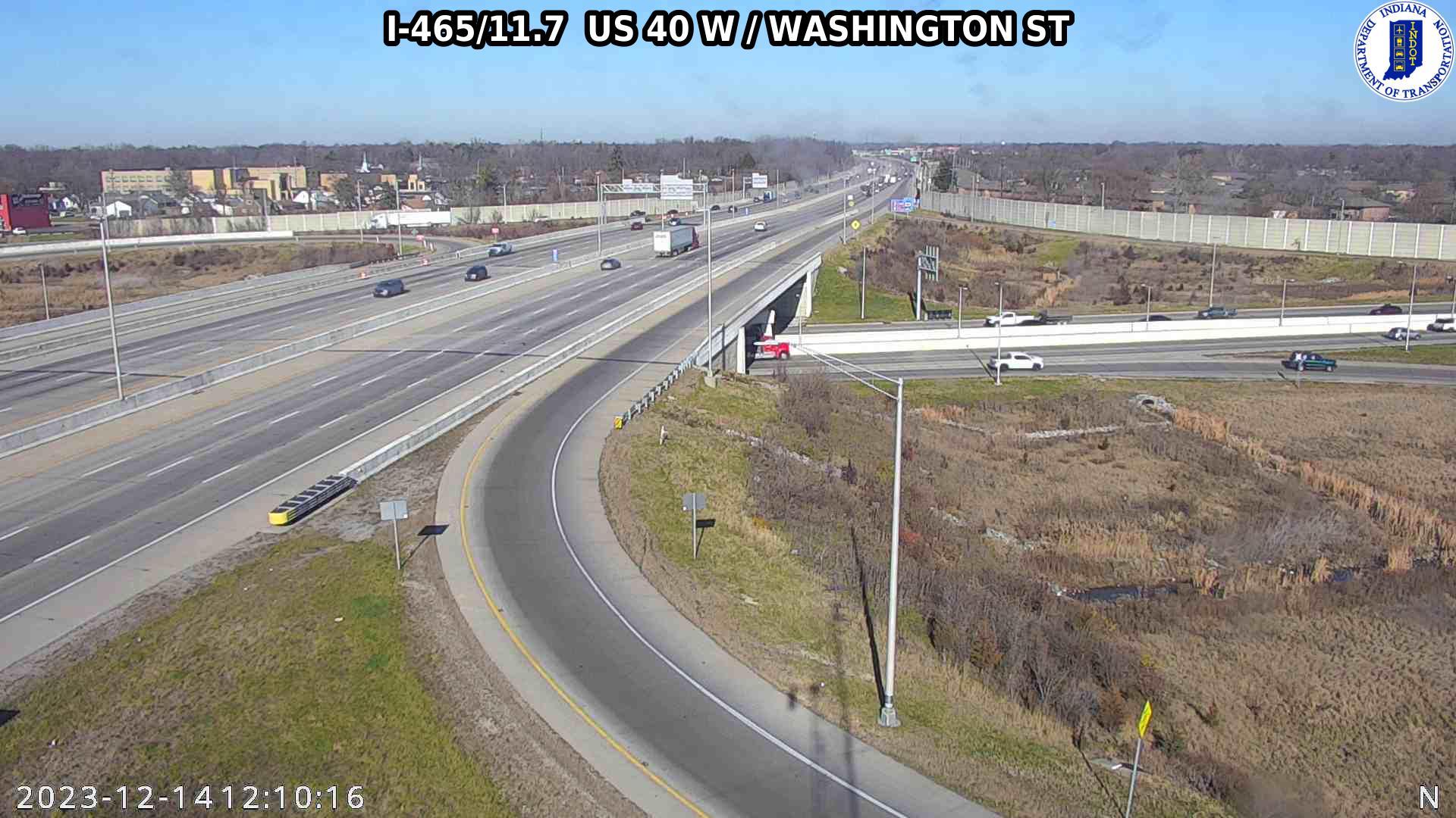 Traffic Cam Indianapolis: I-465: I-465/11.7 US 40 W - WASHINGTON ST