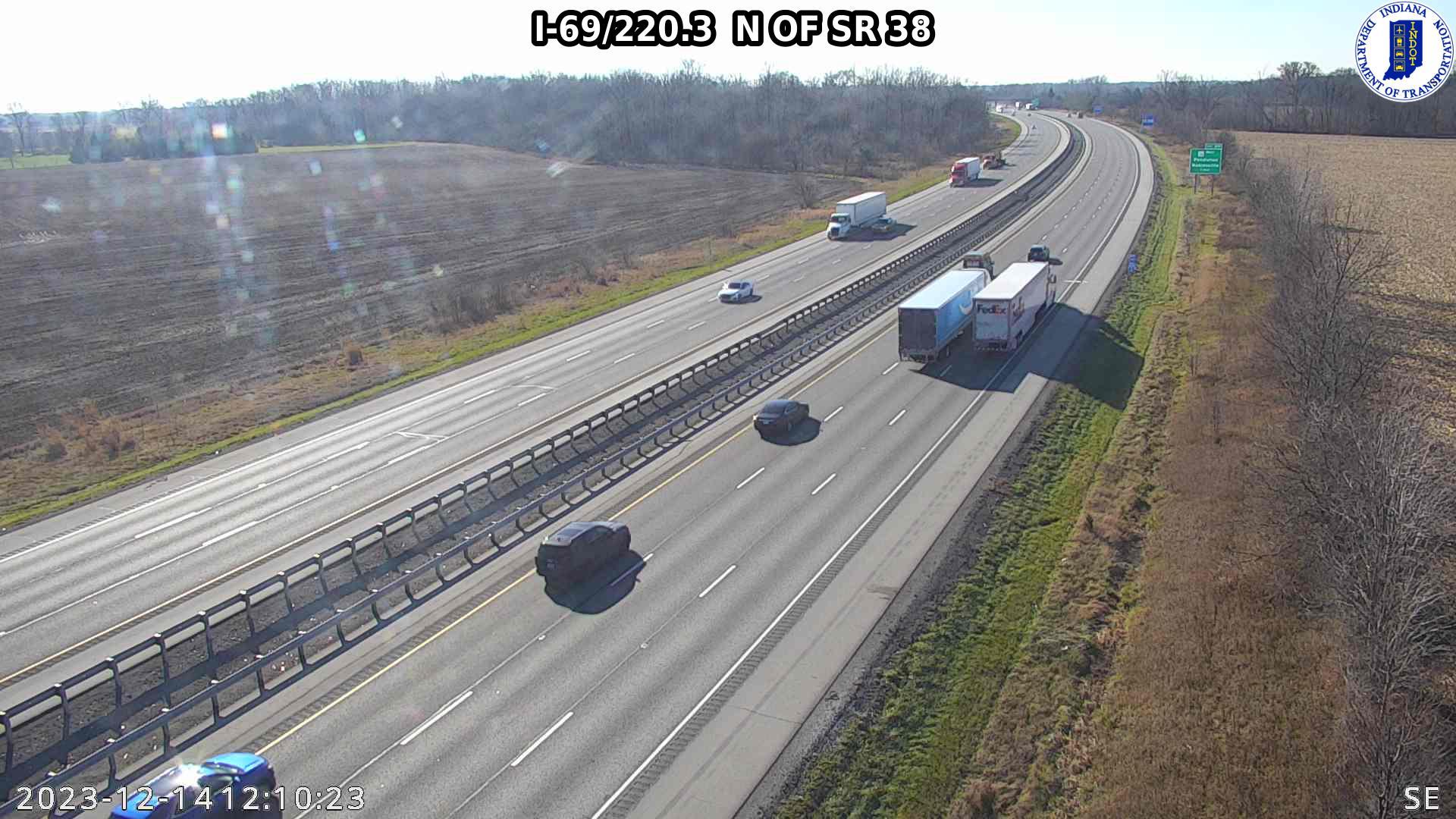 Traffic Cam Anderson: I-69: I-69/220.3 N OF SR 38: I-69/220.3 N OF SR 38