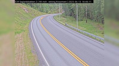 Bjerkreim: E39 Saglandsbakken (Krossmoen)