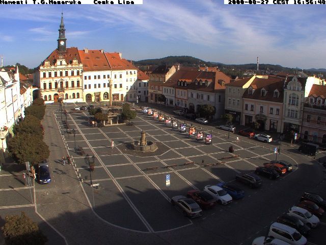 Traffic Cam Ceska Lipa: Česká Lípa City Square webcam North-Bohemia Czech Republic