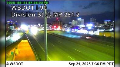Spokane I90 at MP 281.2 Division 2 Traffic Cam
