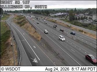 Traffic Cam Pacific: SR 167 at MP 12.1: Ellingson Rd, S