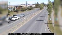 Last daylight view from Sandwick › East: Intersection of Ryan Rd & Lerwick Rd in Courtenay, looking east