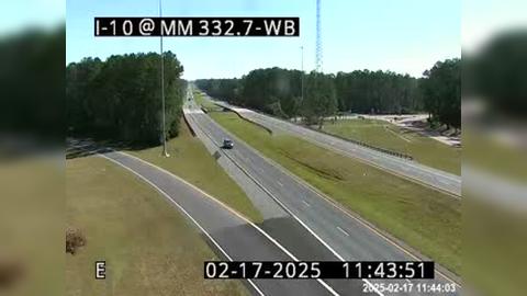 Traffic Cam Glen St. Mary: I-10 @ CR-125 Interchange West