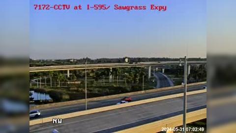 Traffic Cam Sunrise: I-75 at I-595/ Sawgrass Expy