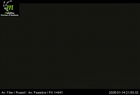 Traffic Cam Engordany: Av. Fiter i Rossell - av. Pessebre - PK 1+841 - 1.051 metres