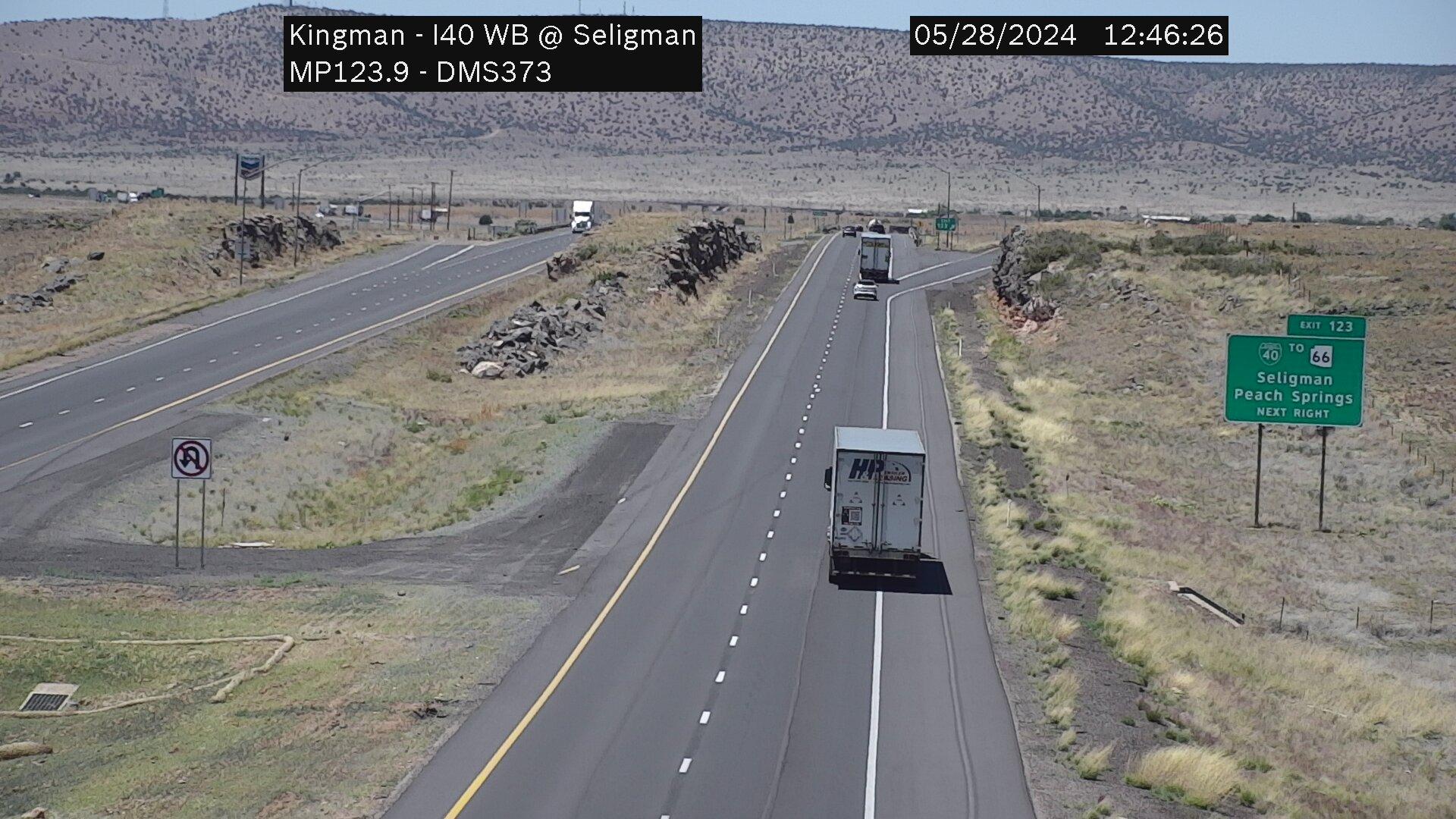 Traffic Cam Seligman › West: I-40 WB 123.90
