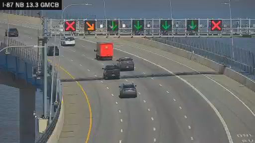 Traffic Cam Tarrytown › North: I-87 NB MP 13.3 Gov. Mario M. Cuomo Bridge