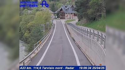 Preview delle webcam di Tarvisio: A23 km. 114,6 - nord - Radar