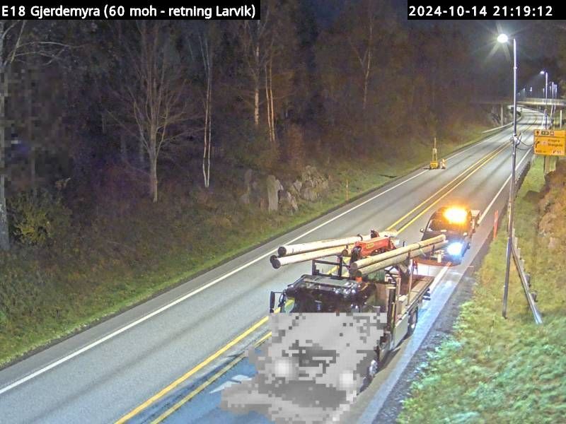 Traffic Cam Braten: E18 Gjerdemyra (Porsgrunn)