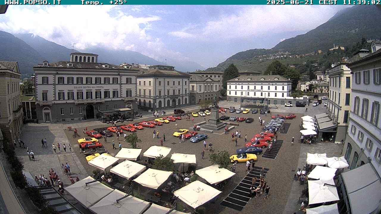 Webcam Sondrio, Piazza Garibaldi - Banca Popolare di Sondrio