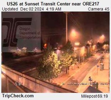 Traffic Cam Durham: US26 at Sunset Transit Center near ORE217