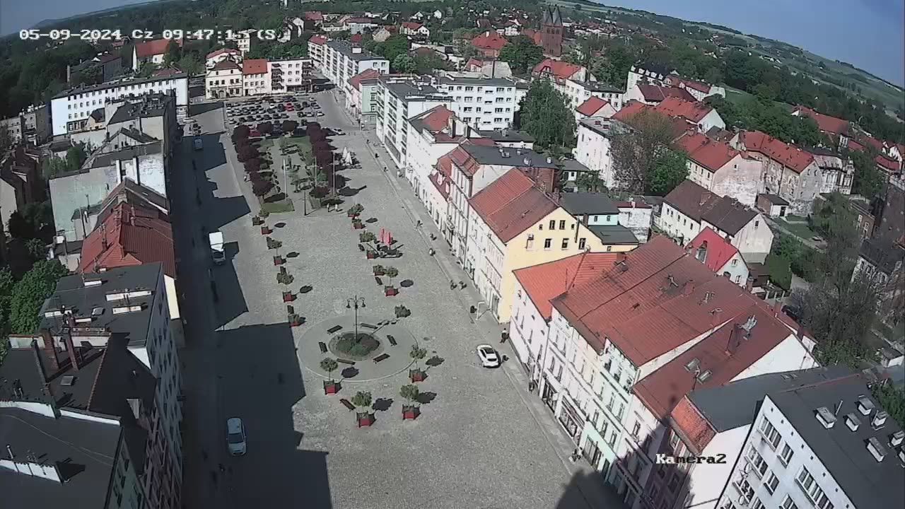Traffic Cam Chojnow: Market square