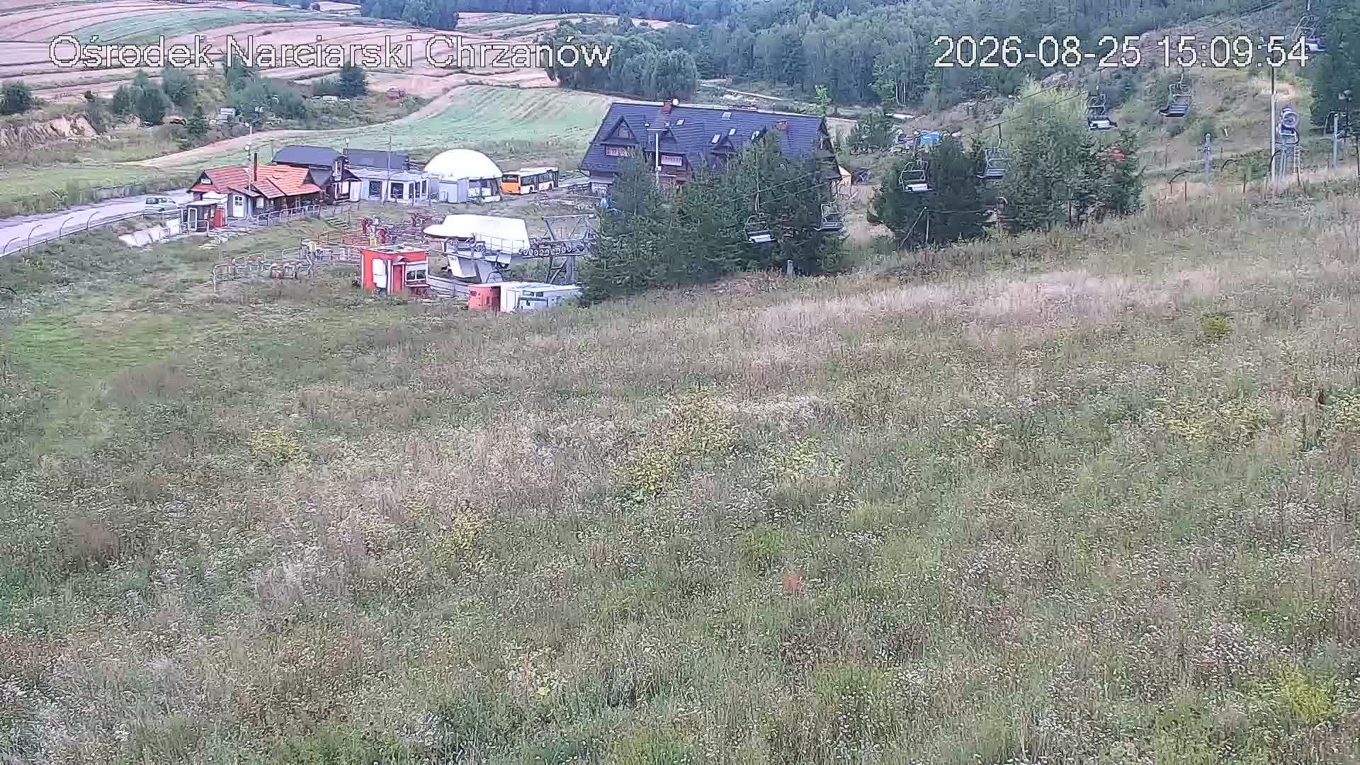 Traffic Cam Chrzanow: Ski slope view - Lubusz Province