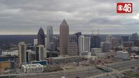 Last daylight view from Hillside Cottages: Atlanta − Midtown