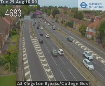 Traffic Cam Sutton: A3 Kingston Bypass/College Gds