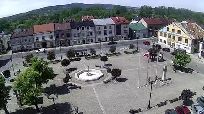 Daylight webcam view from Kołaczyce: Market Square