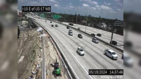 Traffic Cam Jacksonville: I-10 WB E of US-17