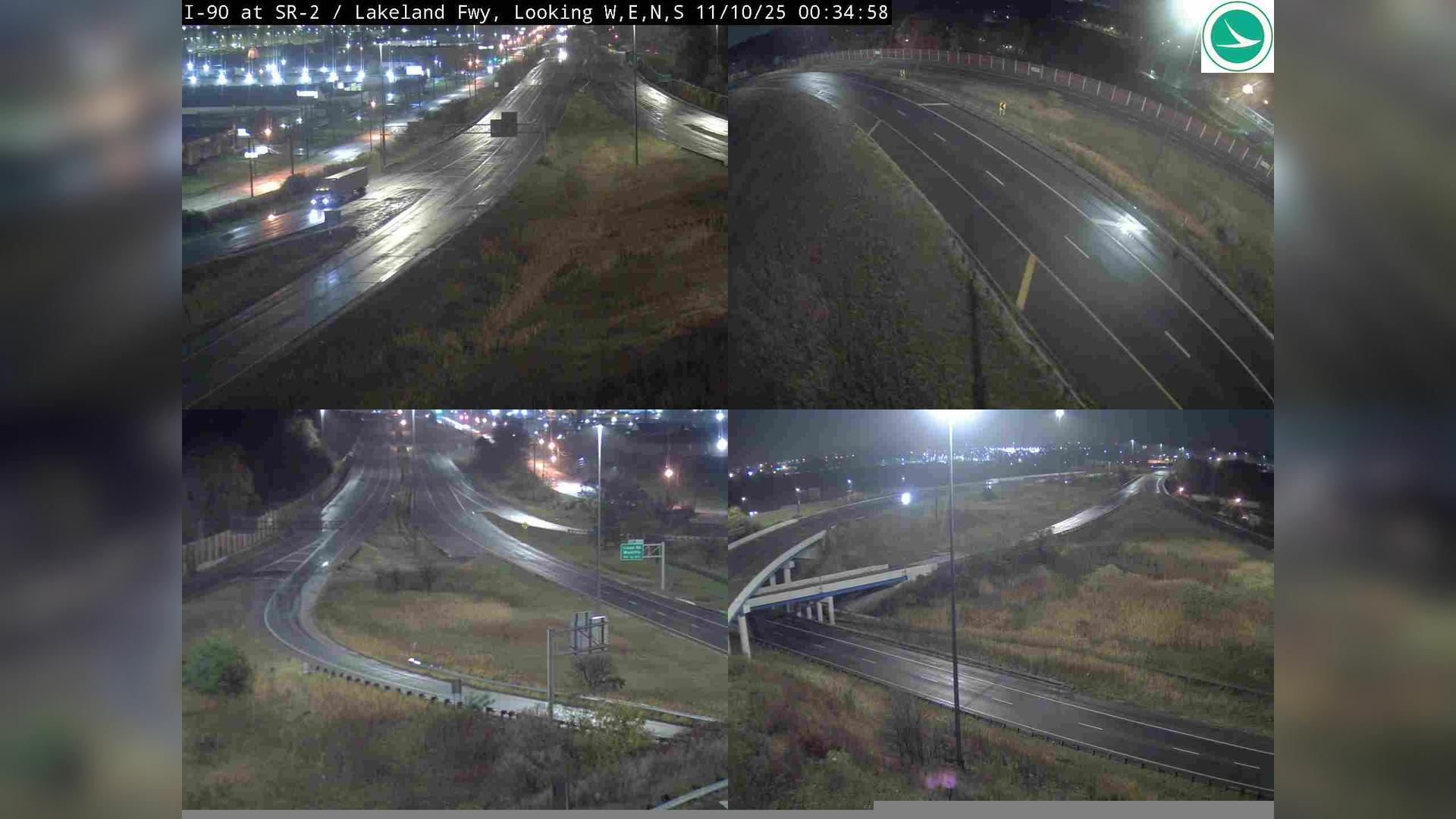 Wickliffe I90 at SR2 Lakeland Fwy Traffic Cam