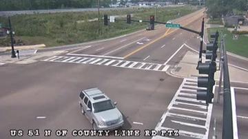 Traffic Cam Jackson: US 51 at County Line Rd