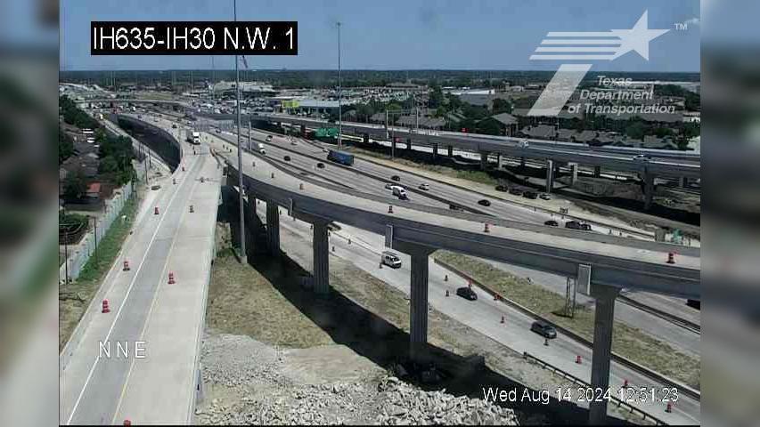 Traffic Cam New Hope › East: I-635 @ I-30 N.W.